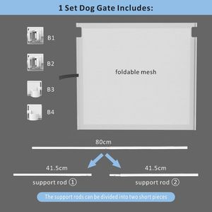 Clôture Portable pour animaux de compagnie ménage chien porte filet d'isolation produits transfrontaliers pour animaux de compagnie assemblé Protection de sécurité chien clôture en plastique - Product Image 4