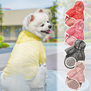 Chaleco con capucha transpirable para mascotas, ropa de protección solar de verano para gatos y perros pequeños y medianos, Teddy Bichon Frise - Product Image 3
