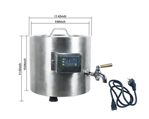 Machine à fondre la cire d'abeille grecque avec bec verseur 10L jusqu'à 110°C Pot de fabrication de bougies/savons Chaudière Température précise Maquina De Fusione Cera - Product Image 6