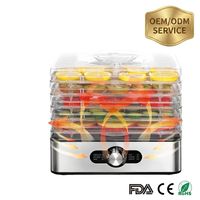 RVS Voedseldehydrator met meerdere lagen, voor jerky, fruit, groenten en kruiden, RoHS LFGB goedgekeurd, huishoudelijke dehydrator