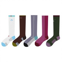 Chaussettes de compression sans couture pour femmes - Respirantes, anti-humidité, soutien sportif pour la course à pied, la randonnée, le cyclisme, le badminton