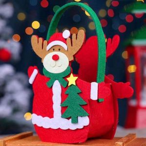 Bolsas de Regalo Navideñas de Fieltro de Nuevo Diseño para Fiestas Navideñas, Bolsa de Fieltro para Dulces con Asas para Adornos Navideños - Product Image 3