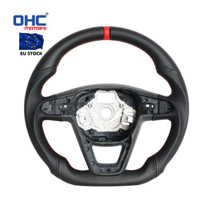 Volant en Cuir Intégral en Stock EU pour <span class=keywords><strong>Cupra</strong></span> Seat <span class=keywords><strong>Leon</strong></span> Mk3 2013-2019 avec Trous pour Palettes - Product Image 1