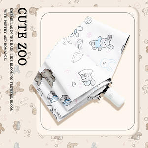 Sombrilla Plegable Automática de EVA y Acero para Mujer, Estilo Instagram, Linda, Fresca, para Sol y Lluvia, con Protección Solar - Product Image 1