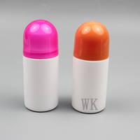 Flacon de parfum à bille vide en plastique rechargeable pour huiles essentielles, déodorants, avec emballage