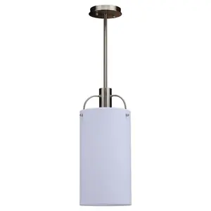 โคมไฟเพดานจี้ขนาดยาวพร้อมโป๊ะแก้วสีขาวไฟเดี่ยวสำหรับตกแต่งบ้านโรงแรม - Product Image 3