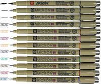 SAKURA Micron Fineliner Pens-Stylos à encre noire d'archives-Stylos pour écrire, dessiner ou journaliser-Tailles de pointe assorties