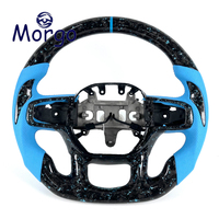 Volant sport personnalisé en fibre de carbone forgée bleu pour Dodge Ram 1500 2500 3500 4500 TRX RHO SRT 2018-2023