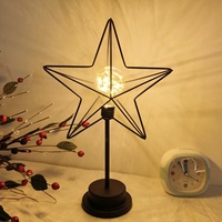 Offre Spéciale moderne métal lampe de table décoration de fête alimenté par batterie LED lumières veilleuse pour chambre décor cadeaux de noël barre