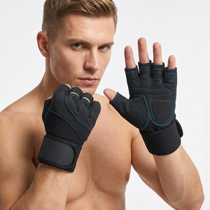 Gants de fitness unisexes personnalisables à logo, demi-doigts, respirants, légers, en polyester, pour la gym, l'entraînement, le sport, le cyclisme et la maison, vente en gros - Product Image 1