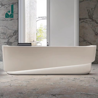 Bureau de réception ovale en bois laqué blanc moderne pour salon de beauté, hôtel, bureau - Design minimaliste avec rangement