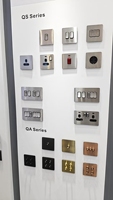 Interruptor pared 2 botones 1 vía 16A 110-250V panel pared apto Tailandia España México Perú viviendas hoteles instalación eléct