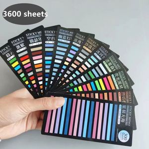 3600 Sheets Transparentes Sticky Notes Self-Adhesive Annotation Read Books <b>Bookmarks</b> Tabs Notepad Aesthetic Stationery - Product Image 4