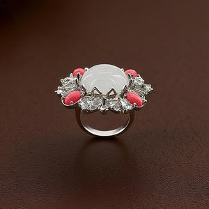 UGood-Bague Griffe De Couronne avec Zircon et Anneaux de Puissance en Laiton pour Force et Fortune Placage 18K pour Occasions Décontractées et Professionnelles - Product Image 1