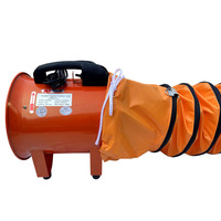 Ventilateur axial portable avec conduit flexible 220V, souffleur de ventilation industriel pour espaces confinés, tunnels, chantiers navals