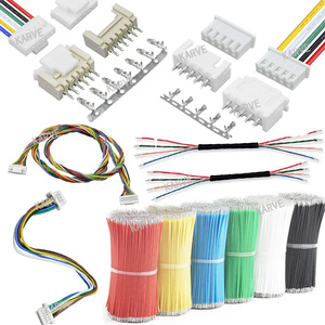 Fio Terminal de Cobre de Ponta Única XH2.54mm PH2.0mm 2P Preto-Vermelho-Preto-Vermelho 1007 26 #   Cabo de Conexão Eletrônico para Computador - Product Image 5