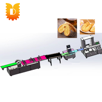 Machine automatique de fabrication de pâtisserie feuilletée en forme de papillon, ligne de production de biscuits Palmier