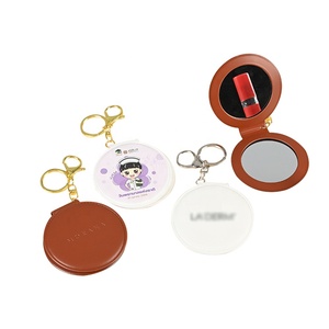 Espejo de Maquillaje <span class=keywords><strong>Plegable</strong></span> de PVC de Color Sólido Personalizado por el Fabricante, Espejo Cosmético para Mujer, Regalos Promocionales Publicitarios - Product Image 5
