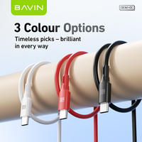 BAVIN CB361 Silicone PD 60W 3 Couleurs Type C Câble USB de Transmission de Données pour Téléphone IOS 15 16 Pro Max