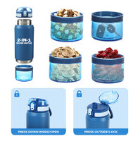 Groothandel 18oz Kinderwaterfles met Snackbakje 2-in-1 Geïsoleerde RVS Schoolbeker Aangepaste Logo Bulk Leverancier OEM