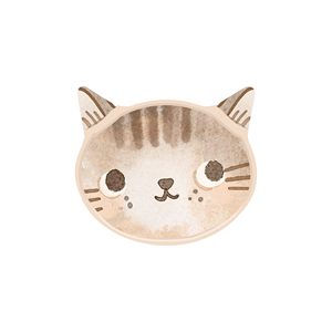 Assiettes en papier à thème chat DAMAI, marron clair, bord ondulé, gobelets en papier jetables, serviettes, fournitures de fête - Product Image 4