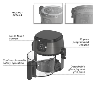 Deweisi หม้อหุงข้าวอเนกประสงค์ควบคุมด้วยระบบดิจิทัล3 in 1, <span class=keywords><strong>3L</strong></span> หม้อทอดไร้น้ำมันอัจฉริยะสามารถเปลี่ยนได้ใช้ในครัวเรือน - Product Image 3