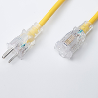 Kabel Ekstensi UI Listed 1.5M 16AWG 125V 10A US PVC SJTW/SJT NEMA 5-15P ke 5-15R untuk Komputer