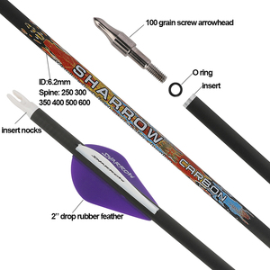 Cột sống 250 300 350 400 500 600 tinh khiết Carbon mũi tên bắn cung id6.2mm 32inch săn bắn mục tiêu thực hành mũi tên cho <span class=keywords><strong>recurve</strong></span> cung hợp chất cung - Product Image 2
