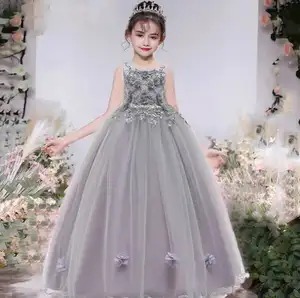 Красивое платье принцессы для девочек 12 лет с цветами, детское платье, элегантный дизайн платья LP-212