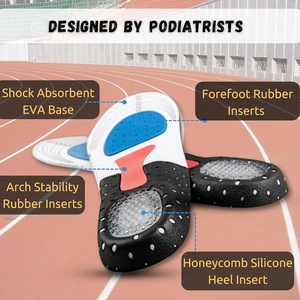 Semelles de chaussures de sport pour hommes et femmes, absorption des chocs, soutien naturel de la voûte plantaire, coussinets de chaussures en caoutchouc de <span class=keywords><strong>silicone</strong></span>, ventilation - Product Image 2