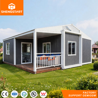 Villa préfabriquée moderne de luxe extensible en conteneur, maison, appartement, hôtel, assemblage rapide, hors réseau, terrasse, véranda, salon, chambre à coucher