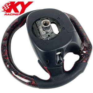 Volant sport LED en cuir, fibre de carbone forgée, feuille d'or rouge personnalisée, adapté aux Acura TL ILX TLX MDX ZDX NSX - Product Image 3