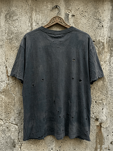 Men's Oversized Graphic T-<b>Shirt</b> 100% Cotton Short Sleeve O-Neck Casual Printed Front Letter Design Distressed effect tshirt - Product Image 3