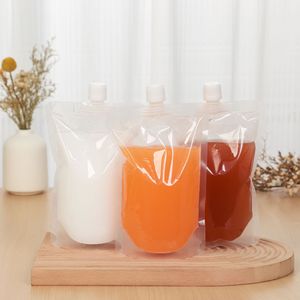 Spout <b>Pouch</b> Food Grade Bopp <b>Laminated</b> Sealing Handle For Beverage Packaging 500Ml With Cap - Product Image 1