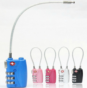 Serrure de sécurité à combinaison de code, mot de passe, 4 câbles numériques en fer, <span class=keywords><strong>cadenas</strong></span> à bagages, fermeture éclair - Product Image 2