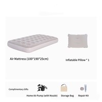 Matelas pneumatique imperméable et résistant à l'usure, avec pompe à air externe, pour hôpital/chambre, épaisseur 25 cm, fermeté douce, pliable