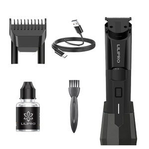 LILIPRO BT01 <span class=keywords><strong>Regolabarba</strong></span> Ricaricabile Impermeabile da Uomo con Lama <span class=keywords><strong>Regolabile</strong></span> Premium e Rotella per Rifinitura dei Peli del Viso - Product Image 1