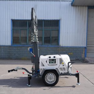 Tour d'éclairage mobile 4x400W LED avec générateur silencieux pour travaux de construction routière et de ponts - Product Image 5