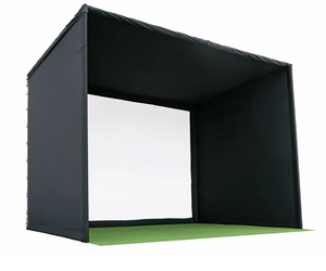 <span class=keywords><strong>Simulateur</strong></span> <span class=keywords><strong>de</strong></span> <span class=keywords><strong>golf</strong></span> virtuel intérieur/extérieur 10x9 pieds avec structure en aluminium et écran HD double couche résistant aux impacts pour la maison - Product Image 3
