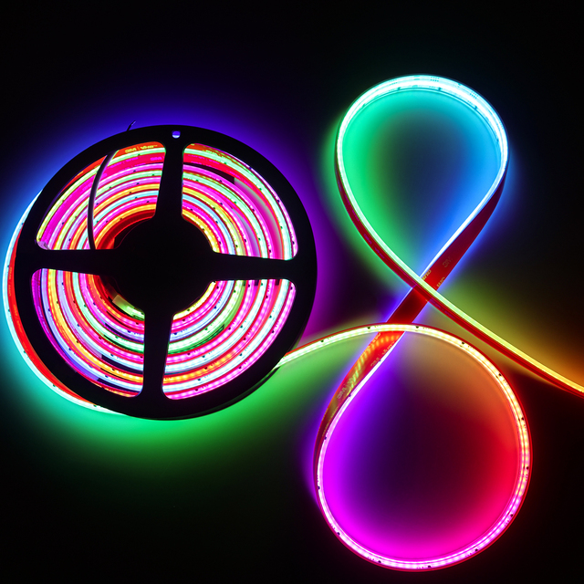 Led Strip Light Outdoor IP67 WS2811 RGB COB LED Strip  Smart Addressable LED Strips Perfect for DIY Custom Lighting Projects