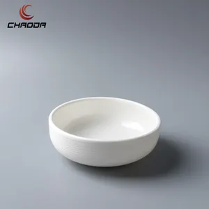 Japanese Style Ceramic Porcelain Small Soup Rice Bowl Classic White Household 4 Inch Snack Dessert Ramen Bowl