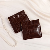 Pochettes fines en cuir PU pour bijoux, sacs de voyage à fermeture à pression, multi-usages pour bagues, pièces de monnaie, écouteurs et petits objets