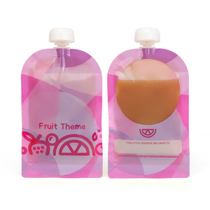 <strong>Uni</strong>-Pak 180ml Resealable Refill Squeeze Baby Food Liquid Packaging Spout Pouches Ready Ship Plastic <strong>Bags</strong> <strong>for</strong> Fruit Juice Water - Product Image 3