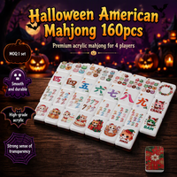 Tuiles de Mahjong de luxe pour Halloween, magnifiques tuiles de Mahjong pour Noël, tuiles de Mahjong américaines pour Thanksgiving, ensemble de tuiles de Mahjong américaines, MOQ 1