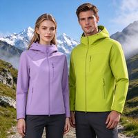 Veste softshell unie à capuche pour homme et femme, équipement d'escalade en plein air, doublure polaire, chaude, coupe-vent, vêtements de randonnée