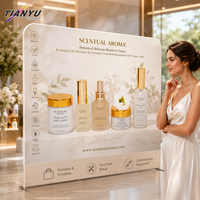 Support pliable pour toile de fond en tissu tendu, avec bannière publicitaire en maille pour la beauté, en tissu de sublimation