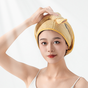 Asciugamano per capelli da donna in velluto corallo ad asciugatura rapida con fessura per capelli avvolgente in microfibra asciugamano per capelli ricci - Product Image 3