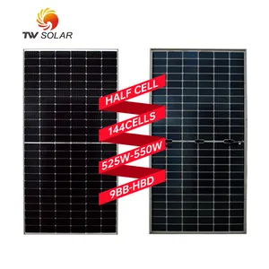 TW 500 와트 더블 유리 태양 전지 패널 525 와트 530 와트 535 와트 72 셀 태양 전지 540 와트 550 와트 재고 저렴한 가격