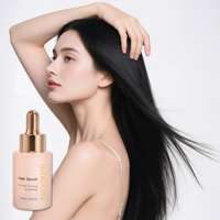 Sérum de repousse des cheveux biologique à base de plantes à étiquette privée, hydratant et lissant, kératine, huile essentielle d'argan pour cheveux