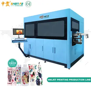 Automatic Rotary Digital Inkjet Printers Assembly Line UV Printing Machine for Bottles Cans Tubes Cosmetics with Conveyor